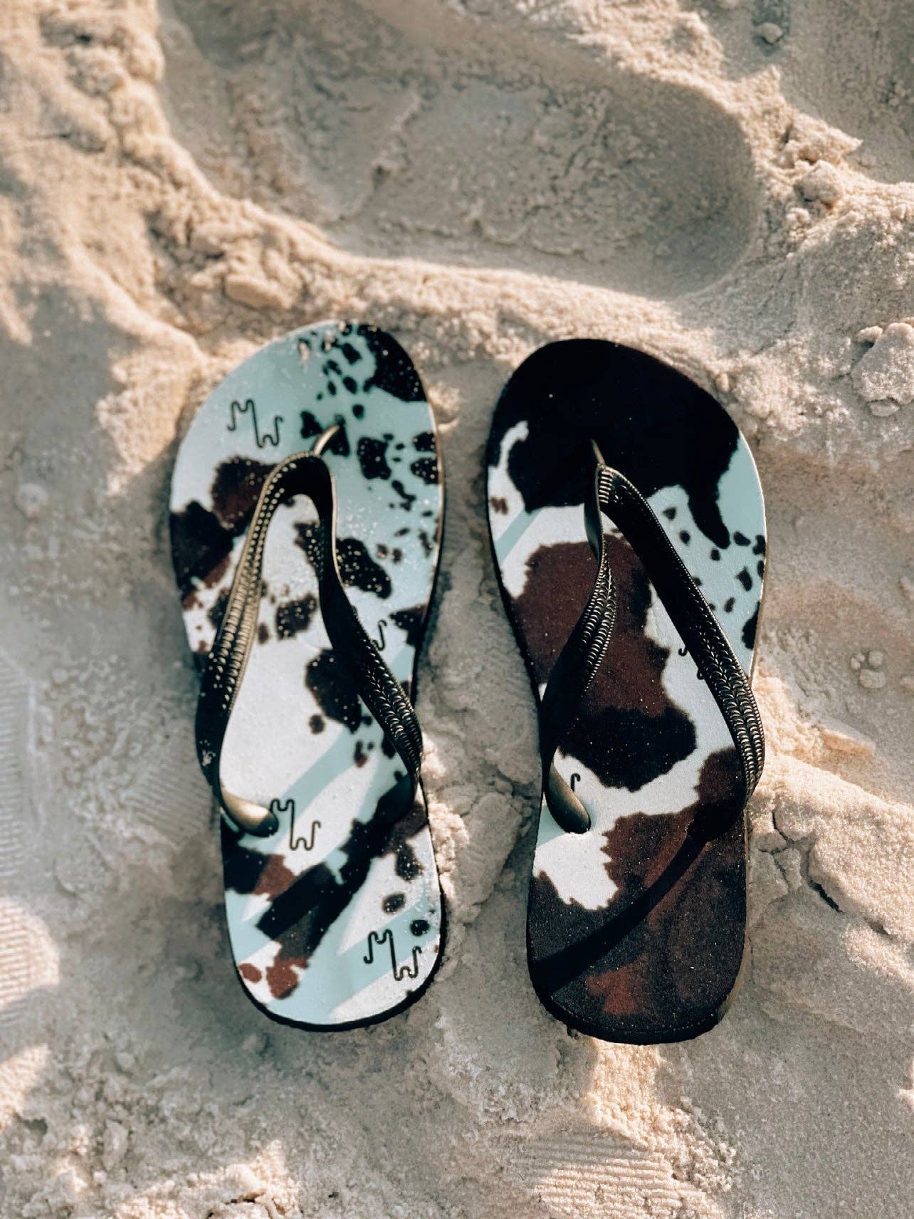 Cowhide Flip Flops