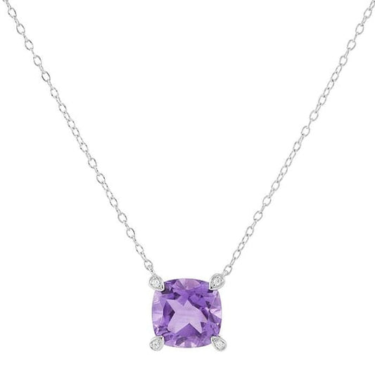 Sterling Silver Amethyst Necklace