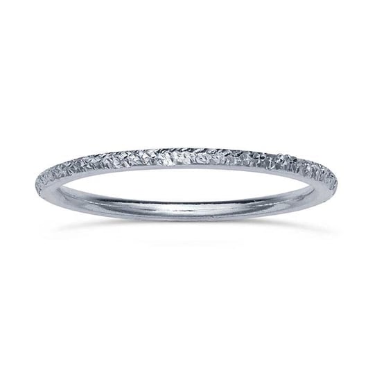 Sterling Silver Diamond Cut Stackable Ring