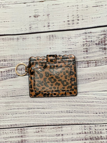 Brown Leopard Print Keychain Wallet