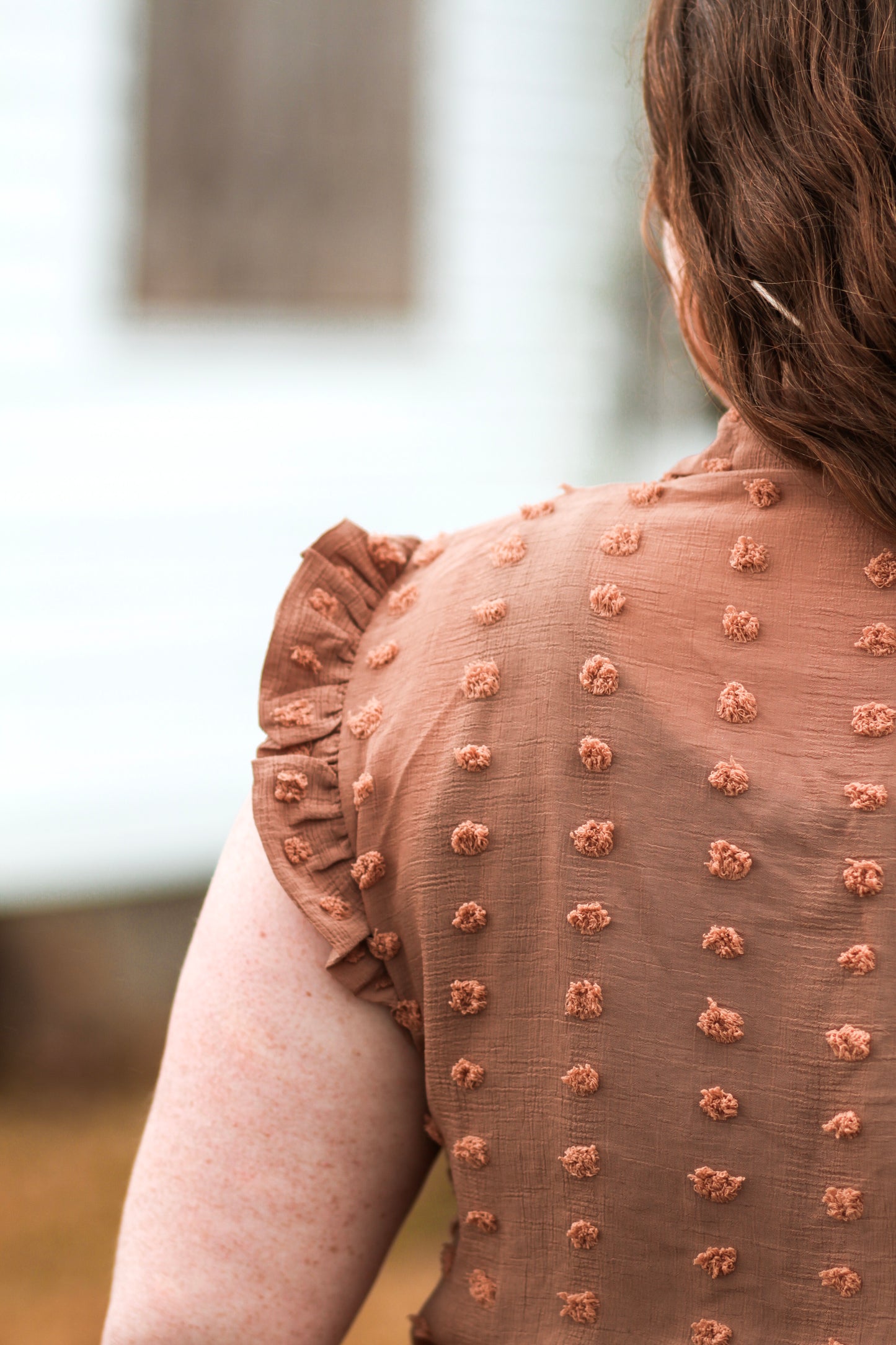 Brown Button Down Blouse