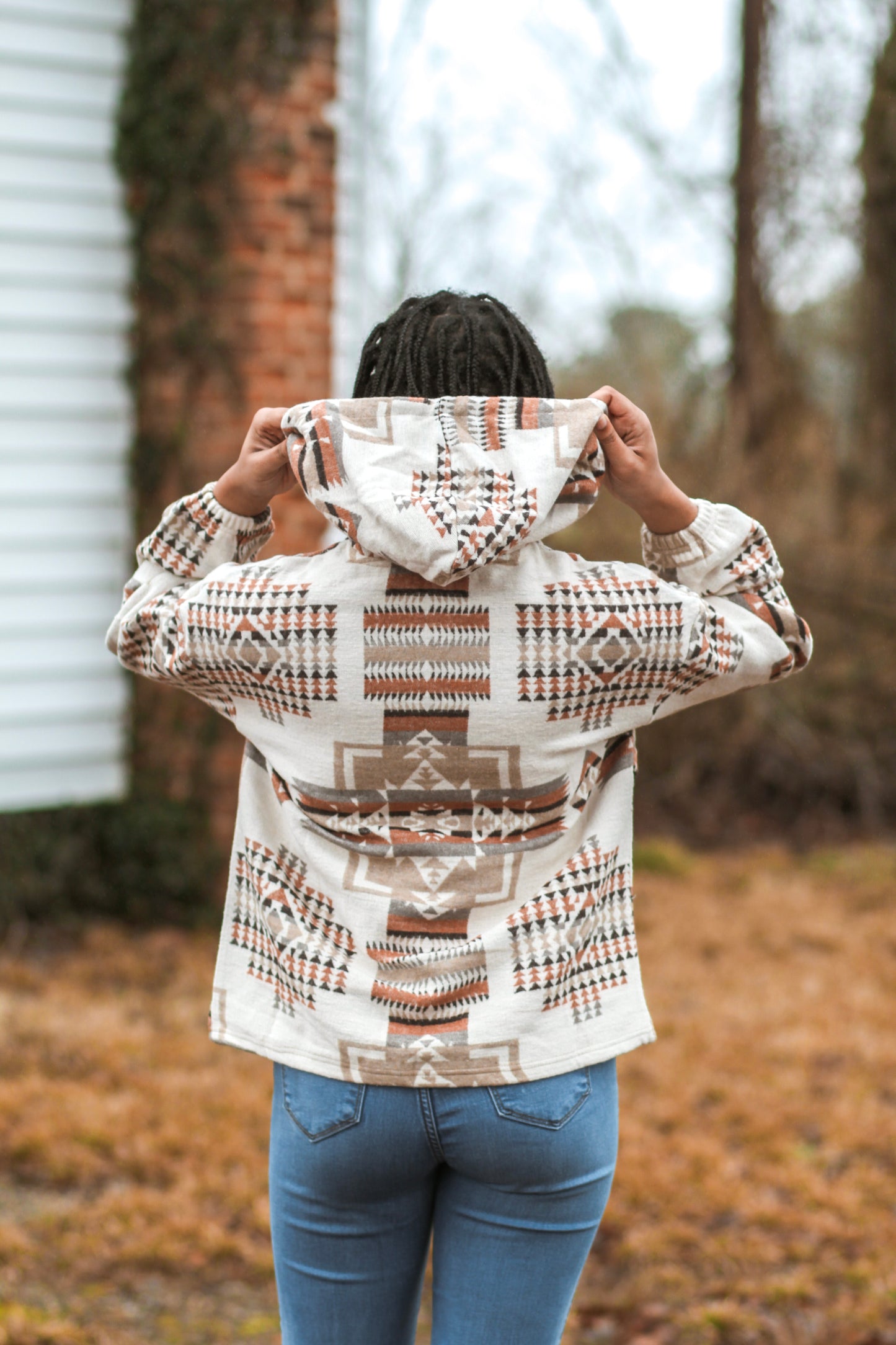 Aztec Print Pullover