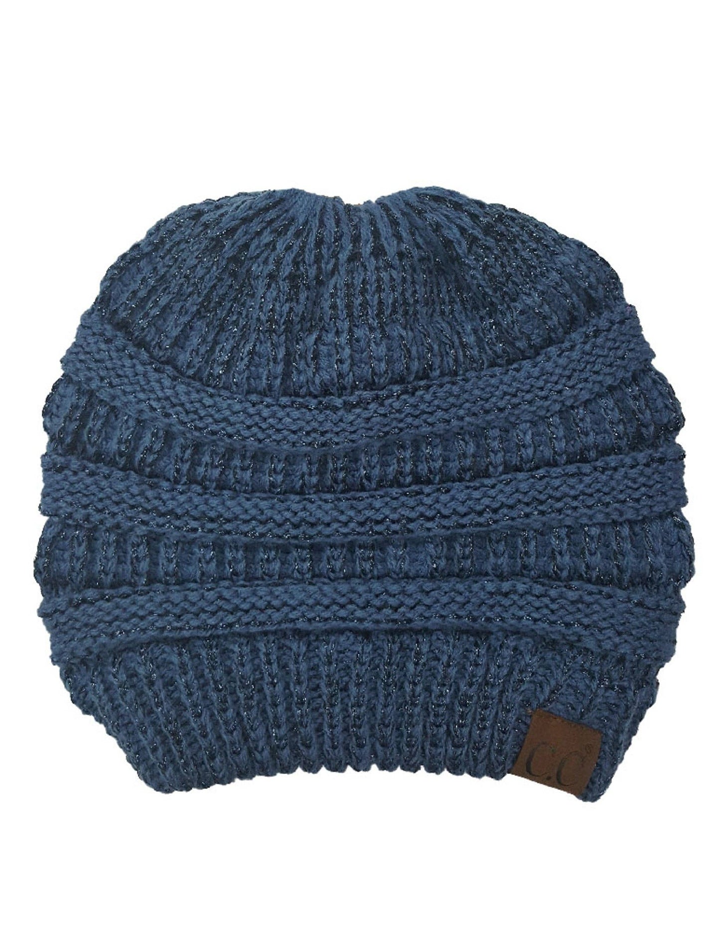 CC Bun Metallic Beanie
