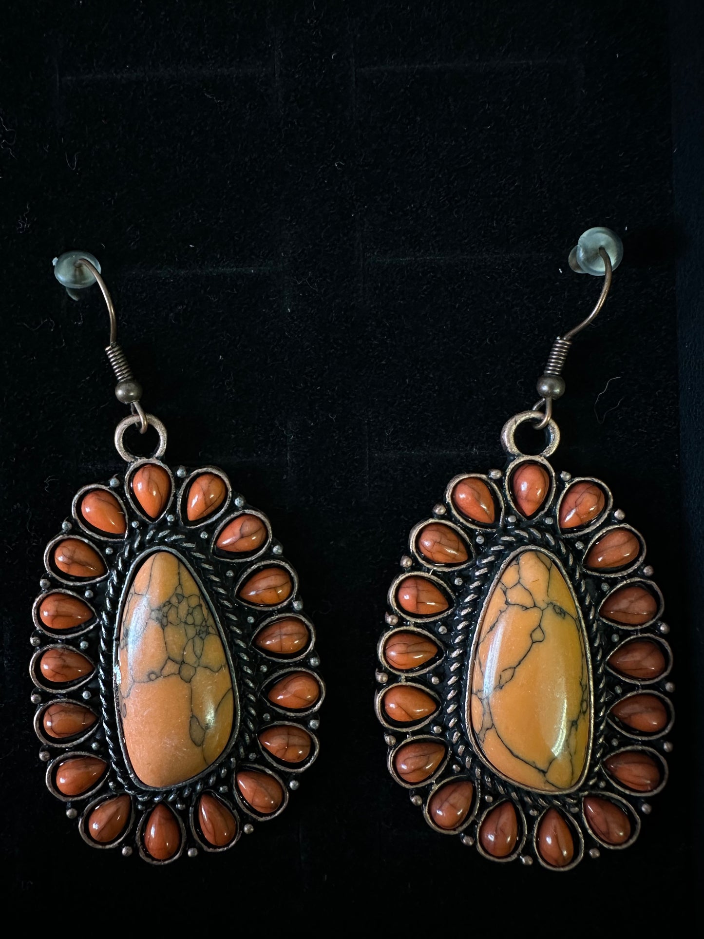 Orange Dangle Earrings