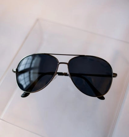 Aviator Gun Metal Glasses