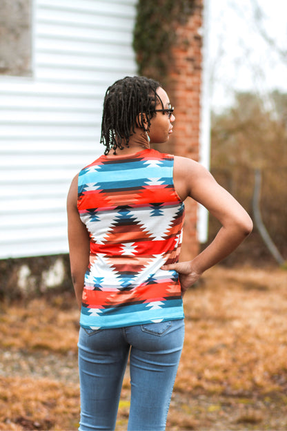 Red Aztec Tank