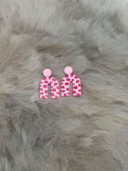 Pink Animal Print Earrings