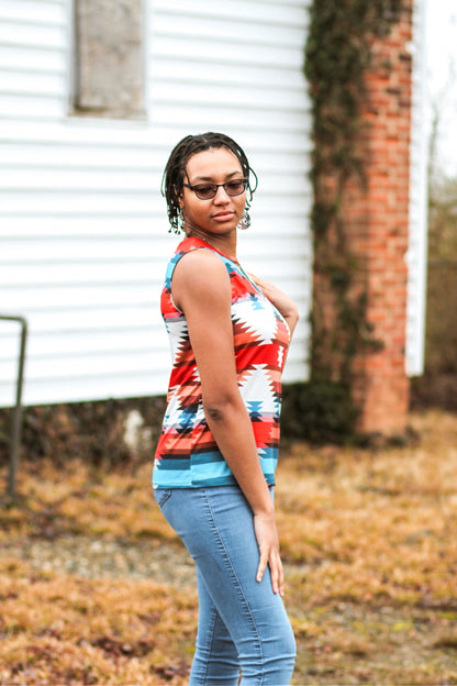 Red Aztec Tank