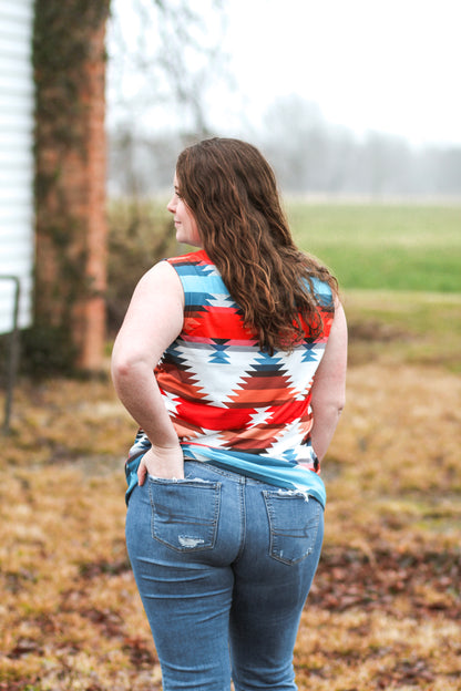 Red Aztec Tank