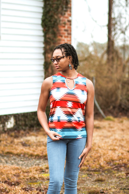 Red Aztec Tank