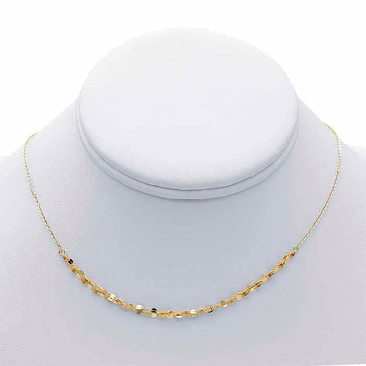 14K Yellow Gold Triple Strand Choker