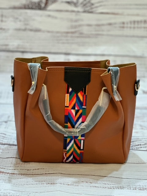 Geometric Stripe Purse